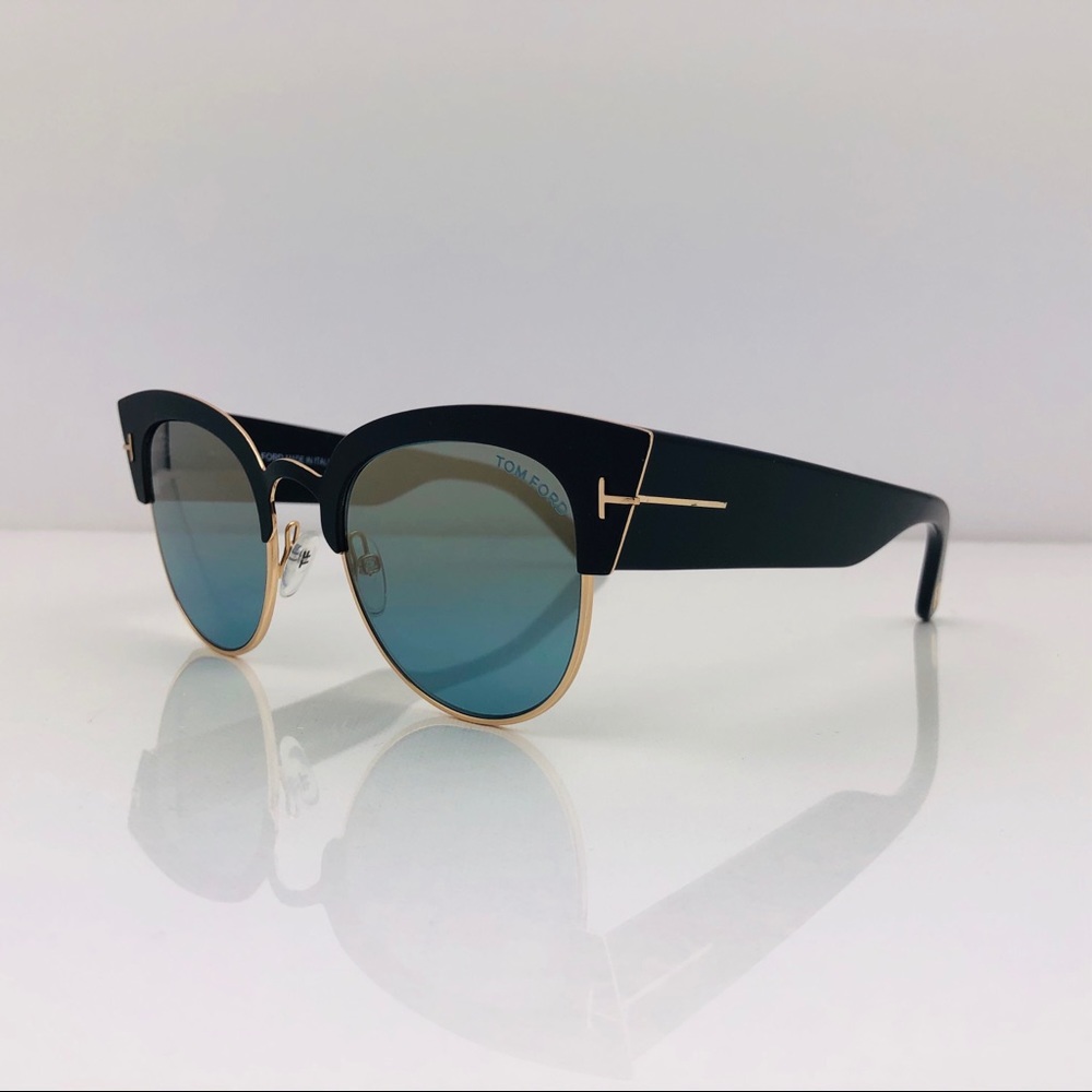 New TOM FORD Alexandra Black Cat Eye Sunglasses - Picture 6 of 16